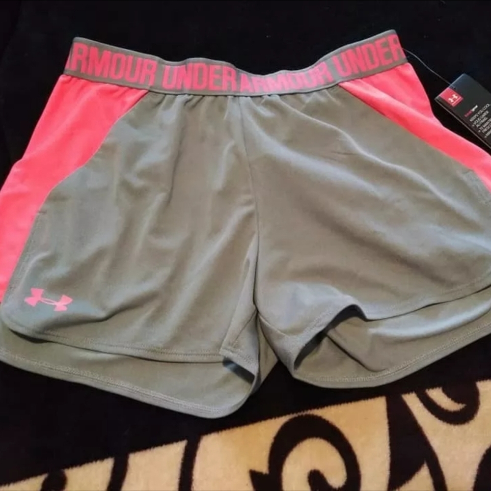 Small Under Armour Grey/Pink Shorts